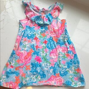 Lilly Pulitzer Kids Dress in Pink and Blue Floral